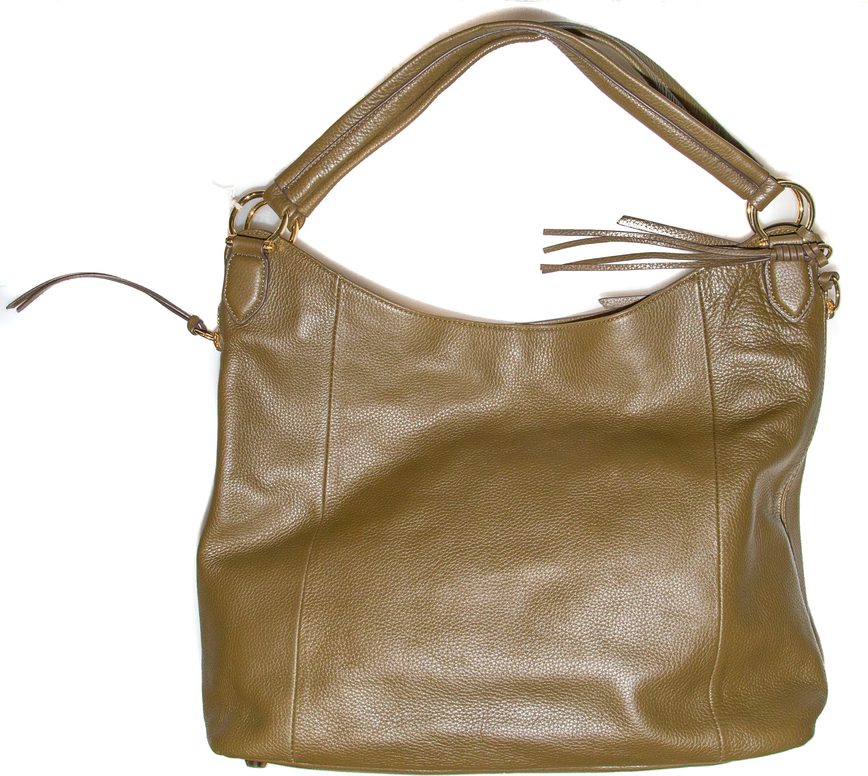 G I L I GREEN LEATHER HANDBAG 337047