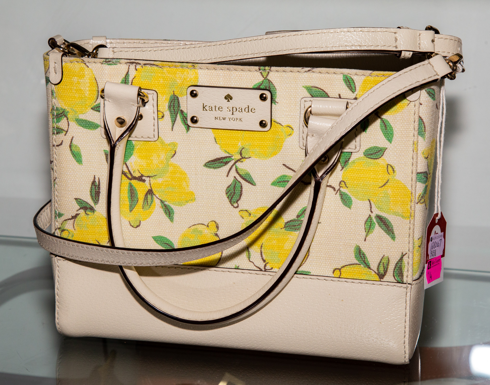 KATE SPADE LEMON PRINT CANVAS  33704d