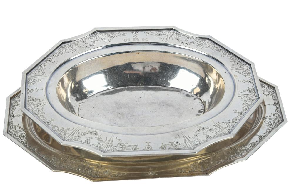 STERLING BOWL & TRAY34 total troy ounces