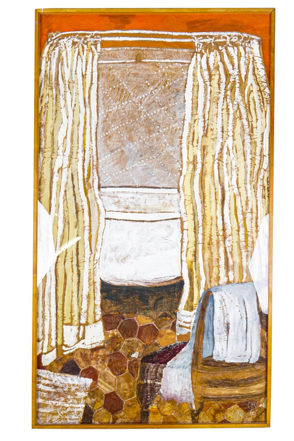 CHARLOTTE CULOT: CHAIR BESIDE BATHTUBgouache