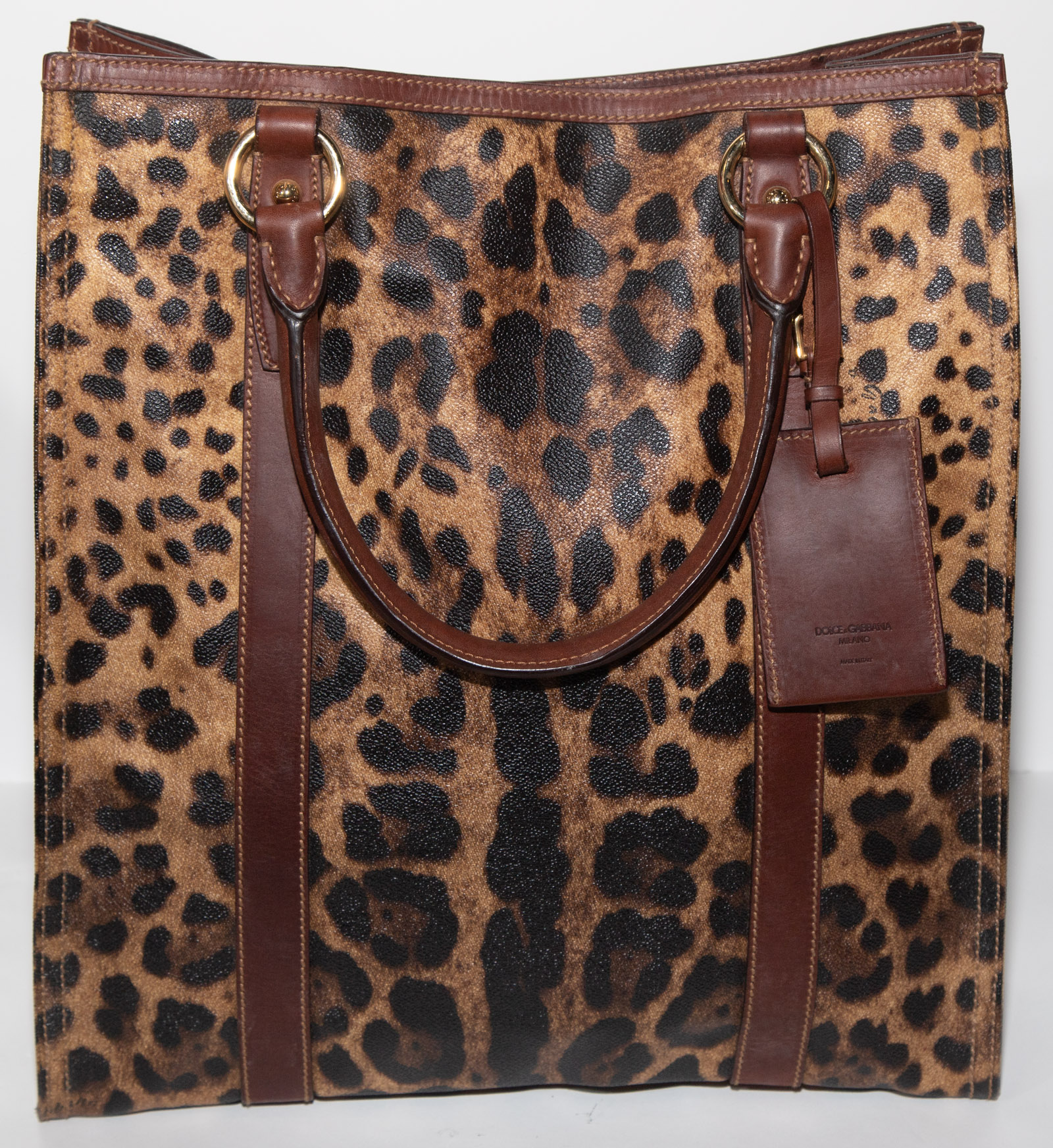 DOLCE GABBANA COATED CANVAS LEOPARD 3370be