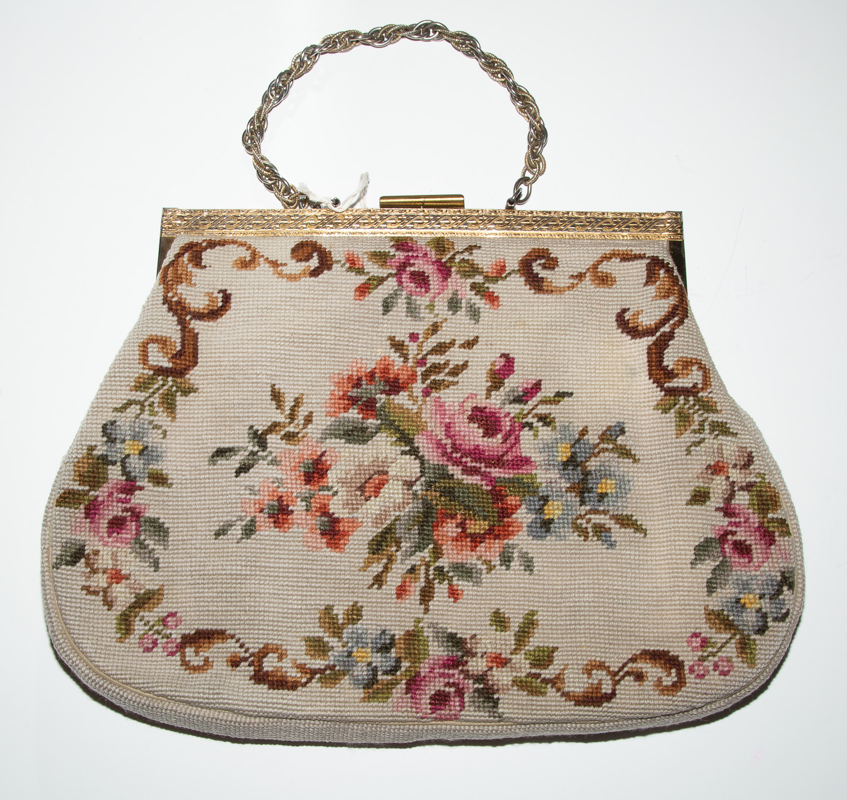 VINTAGE WOOL TAPESTRY HANDBAG 11 3370f5