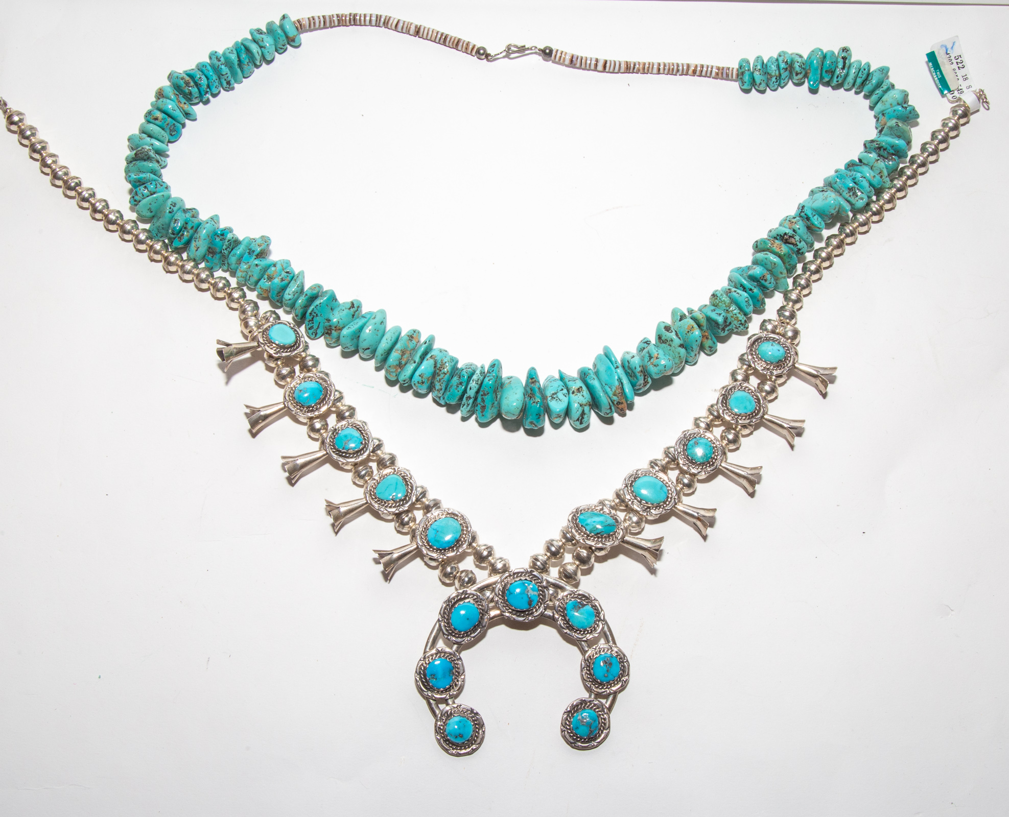 A SQUASH BLOSSOM NECKLACE TURQUOISE 337107