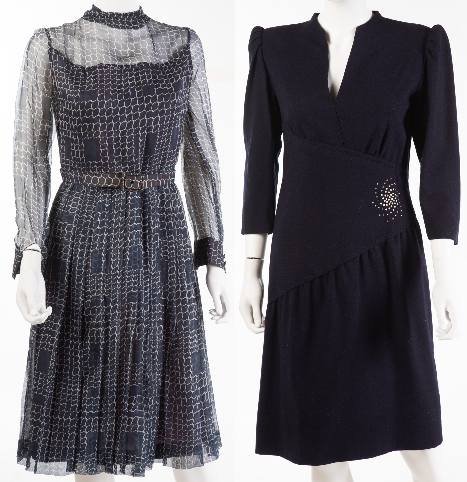 TWO VINTAGE DRESSES including a 337113