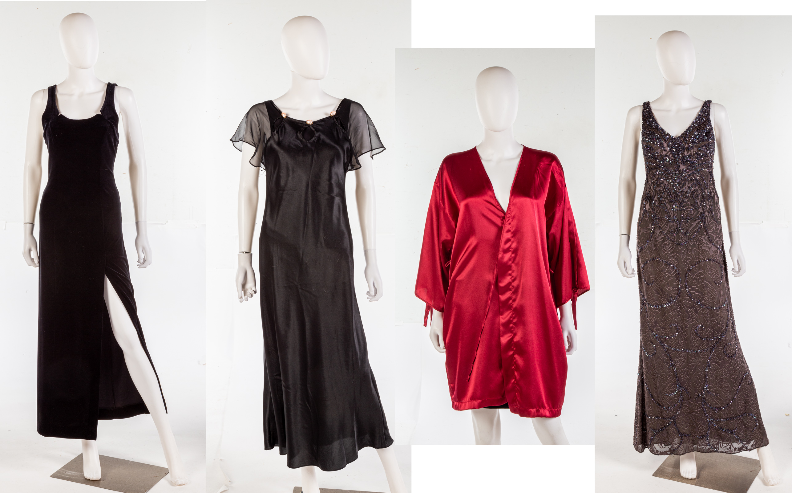 A TRIO OF EVENING DRESSES; INCLUDING