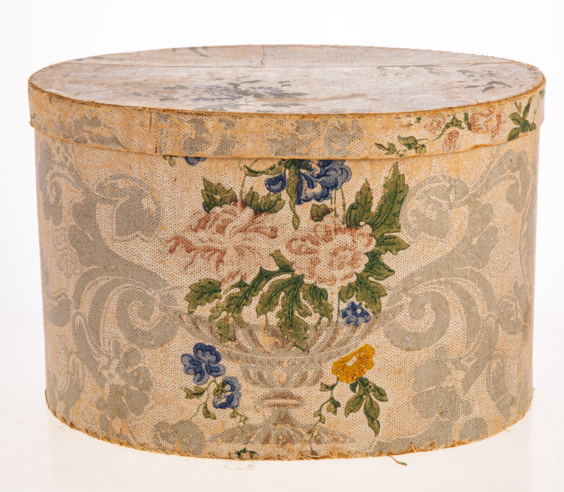 ANTIQUE MARYLAND PAPER HATBOX circa 337186