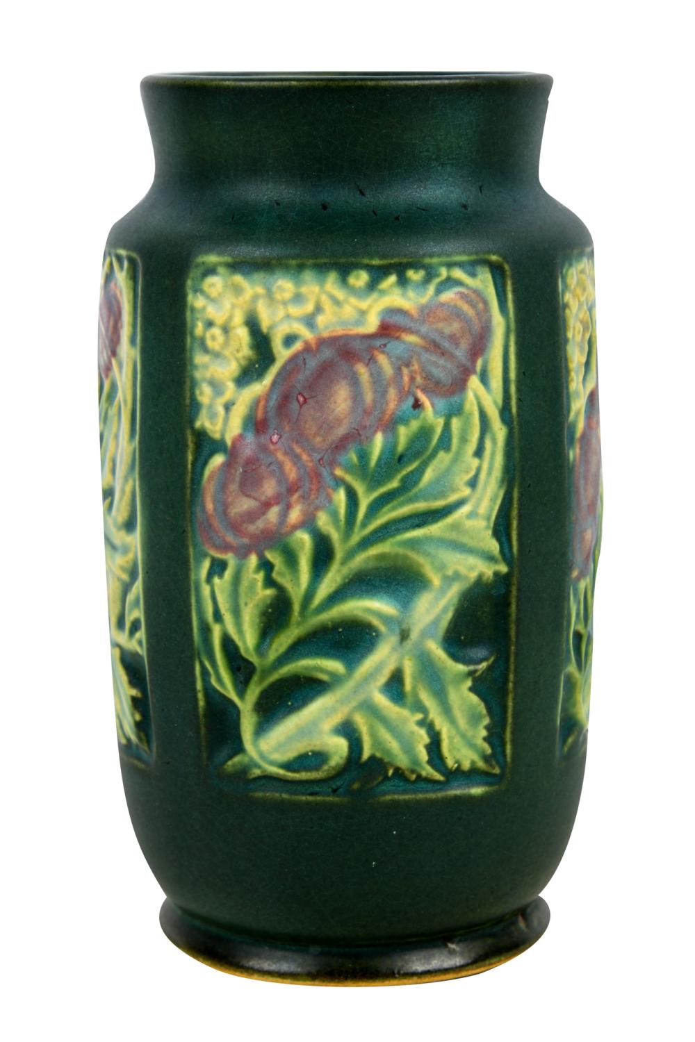 ROSEVILLE POTTERY PANEL VASE1920 3371aa