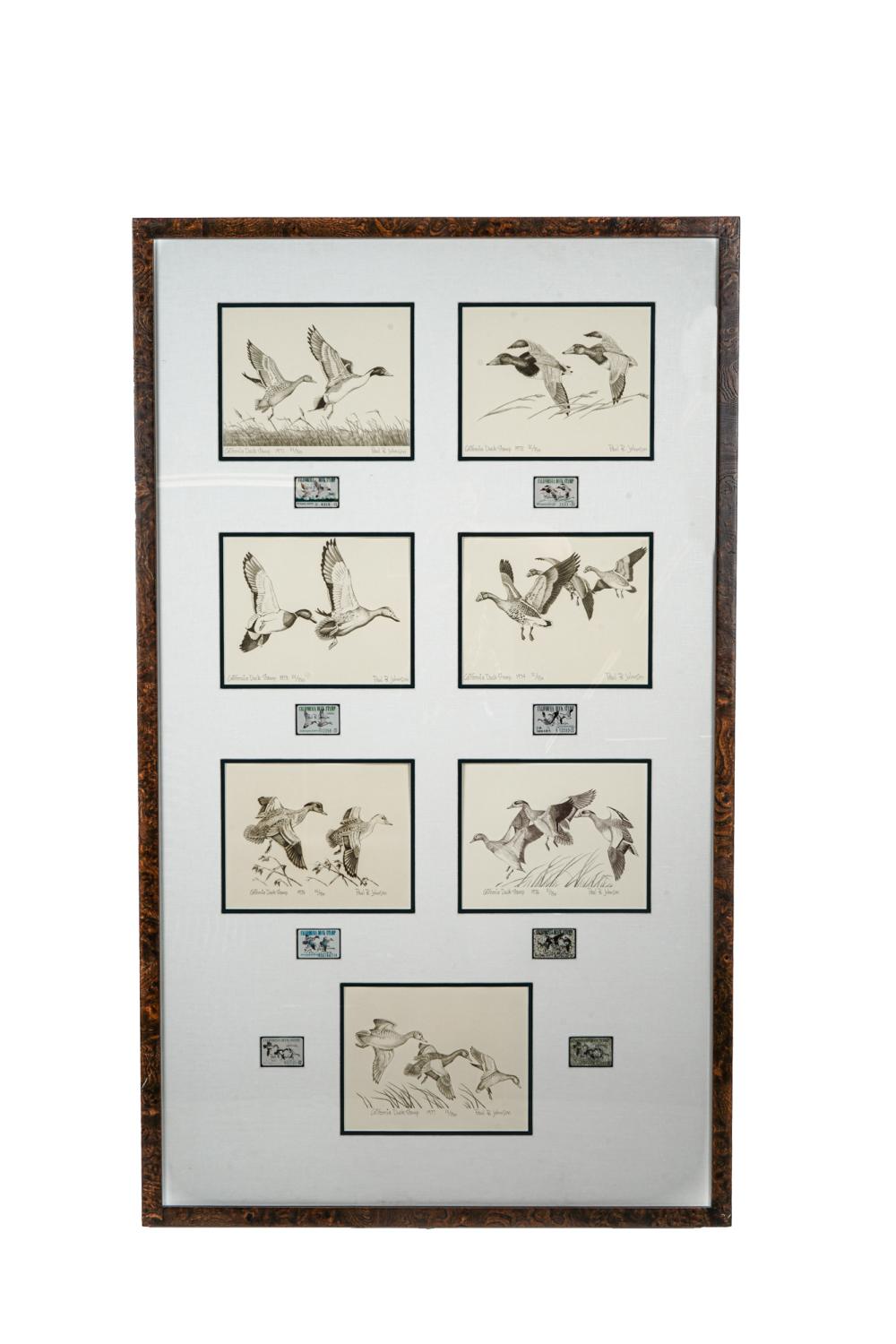 COLLECTION OF FRAMED DUCK STAMP & PRINT