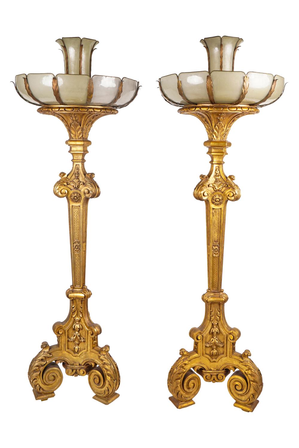 PAIR OF FRENCH GILTWOOD TORCHERESeach 3371b0