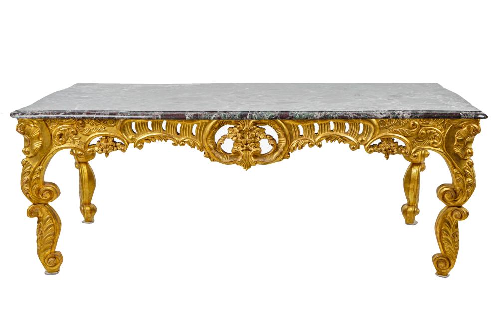 ROCOCO STYLE MARBLE TOP GILTWOOD 3371e6