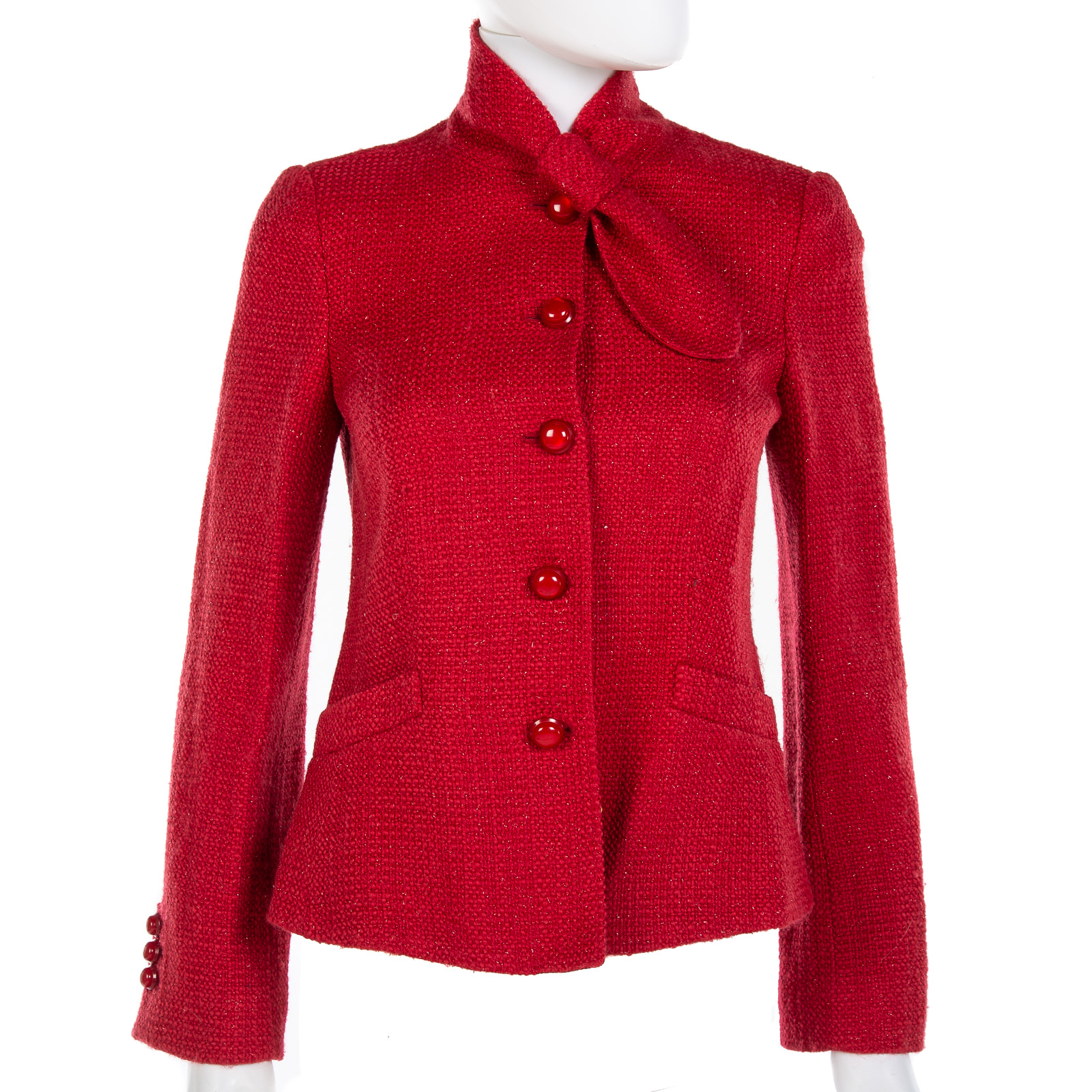 RED TWEED JACKET BY ARMANI COLLEZIONI 33725e