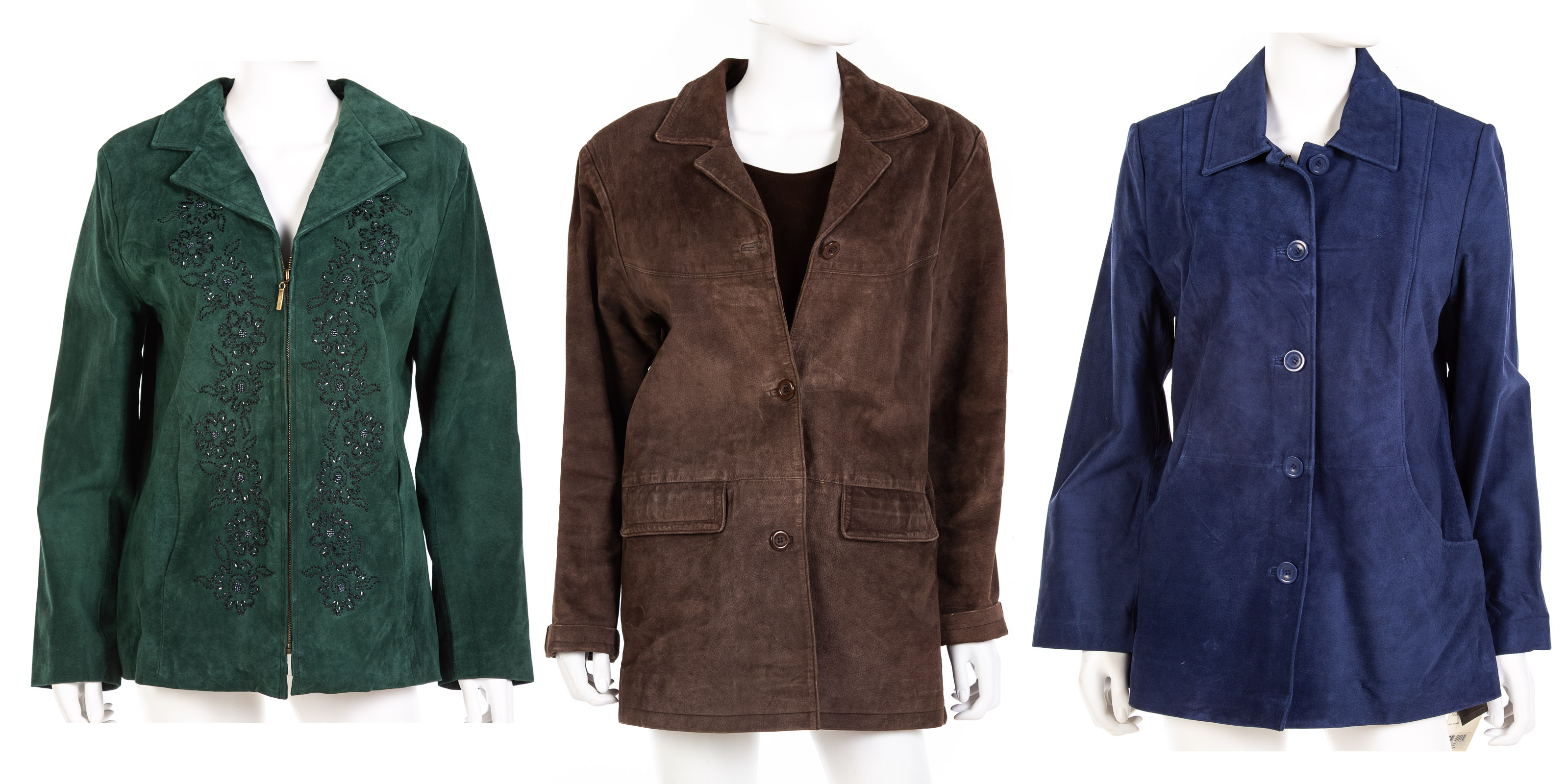 COLLECTION OF THREE SUEDE JACKETS
