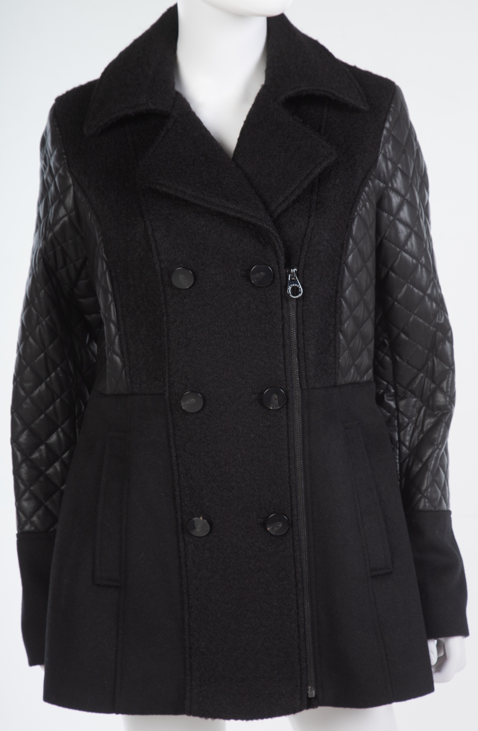 A BLACK QUILTED COAT Laundry by Shelli