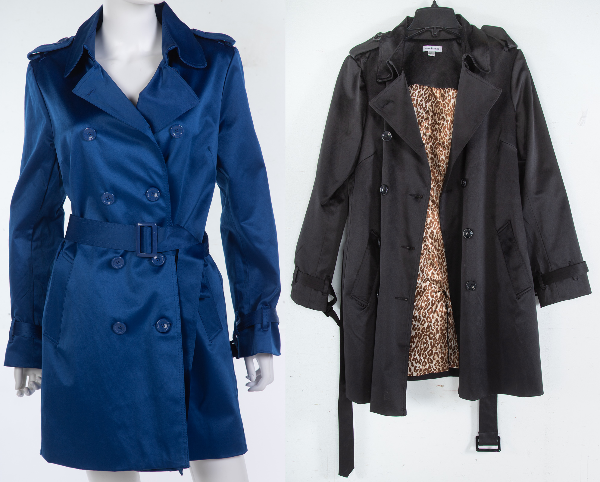 A BLACK & ROYAL BLUE COAT two coats,