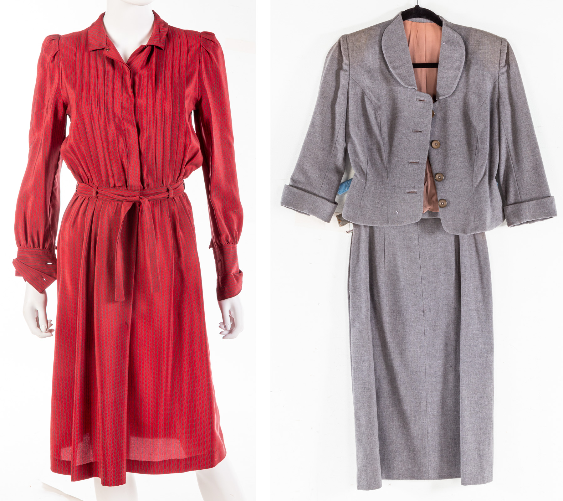 A VINTAGE TWO PIECE SUIT AND DRESS 3372cd