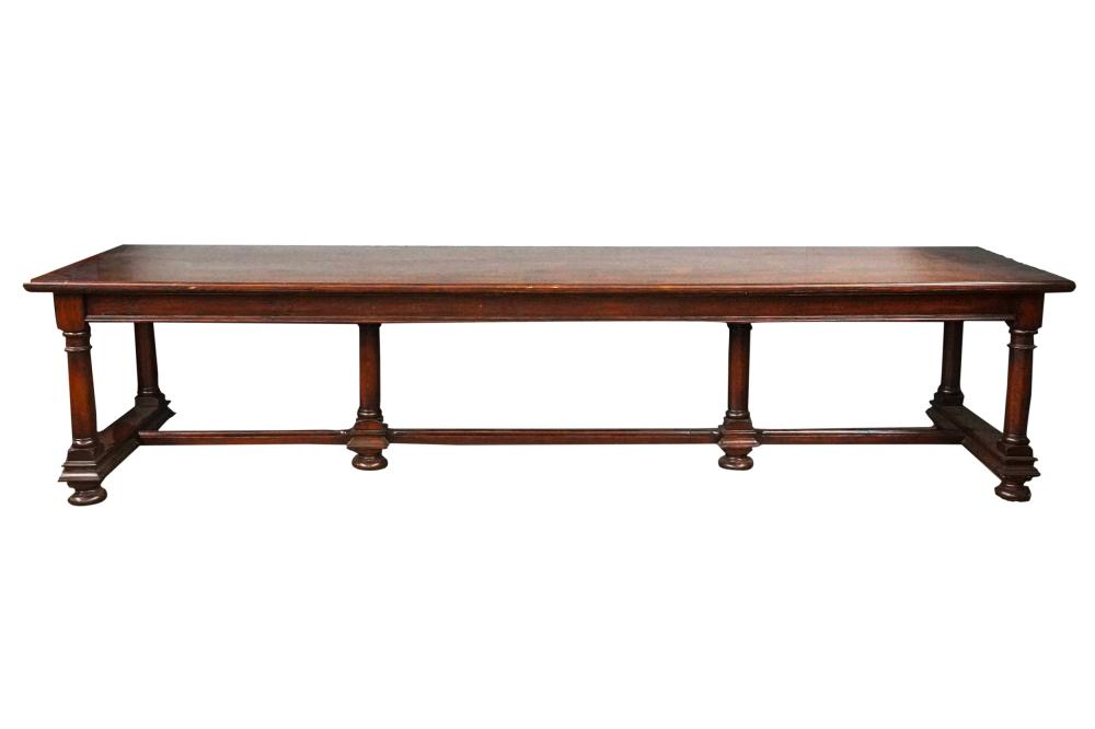 STAINED OAK REFECTORY TABLE20th