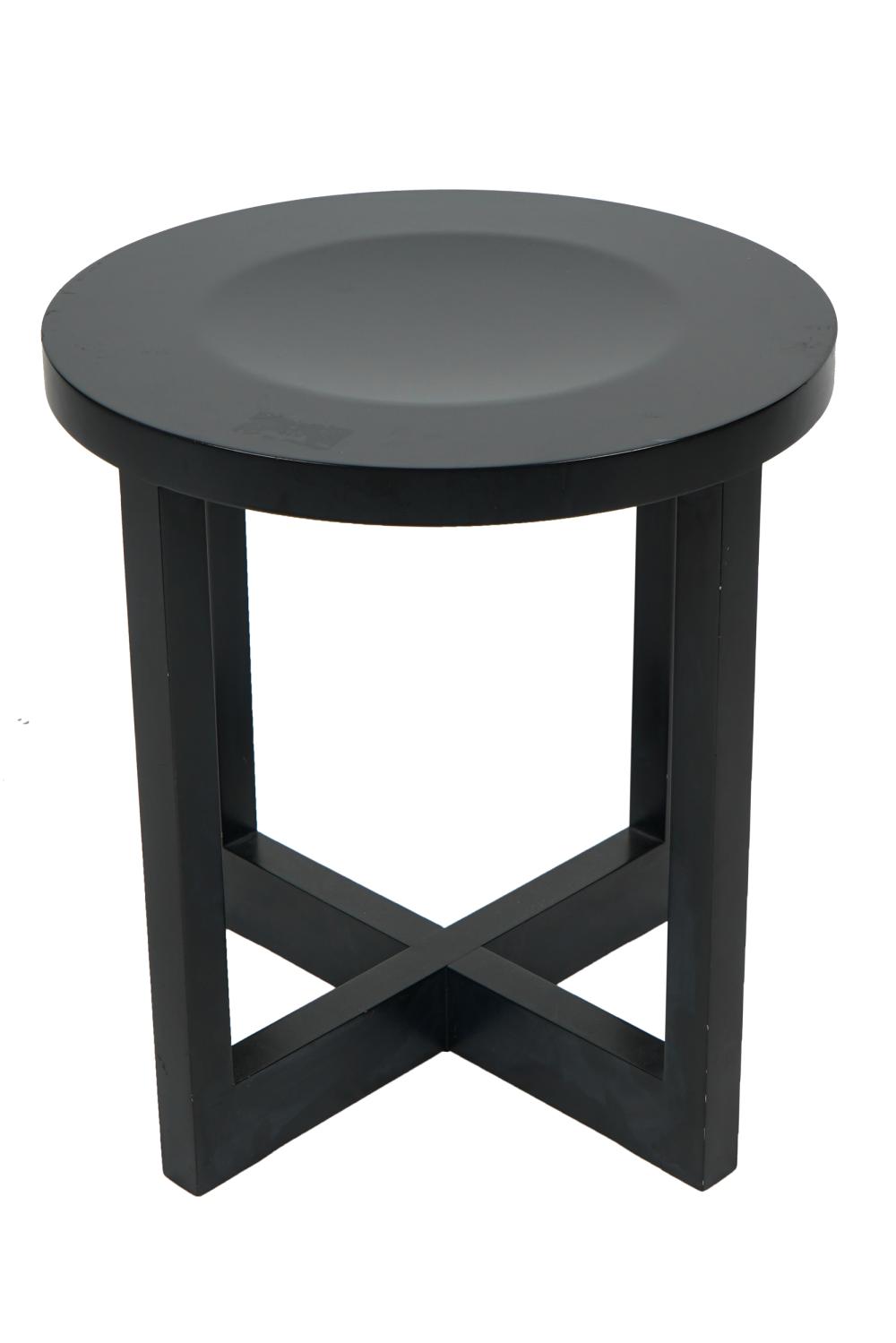 MODERN EBONIZED OCCASIONAL TABLEunsigned 3372df