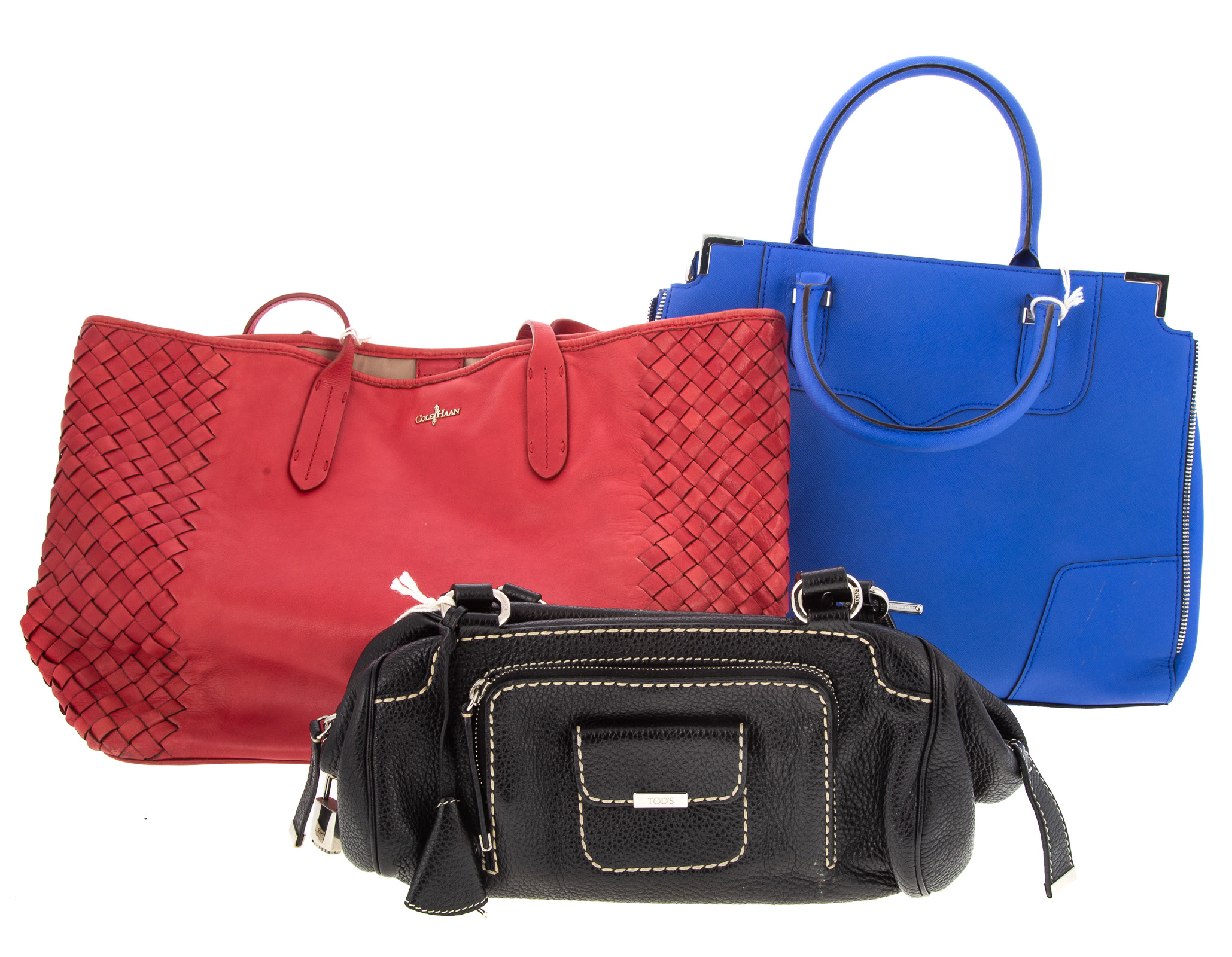 THREE DESIGER LEATHER HANDBAGS