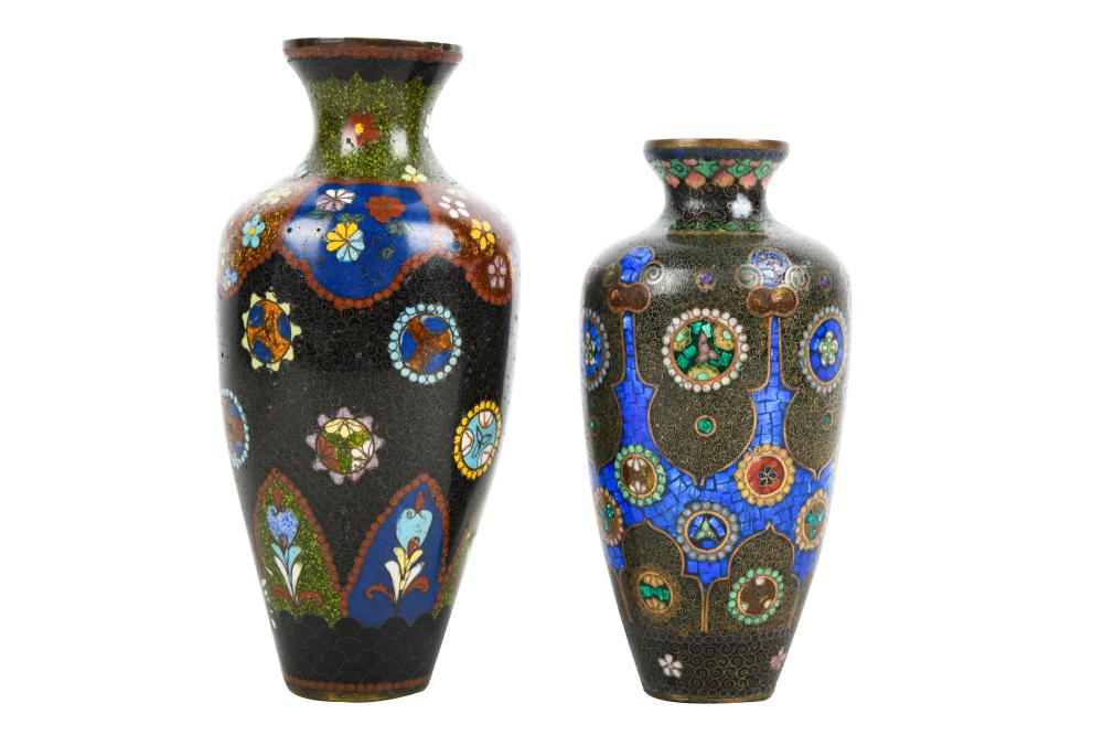 TWO JAPANESE CLOISONNE VASESCondition  337410