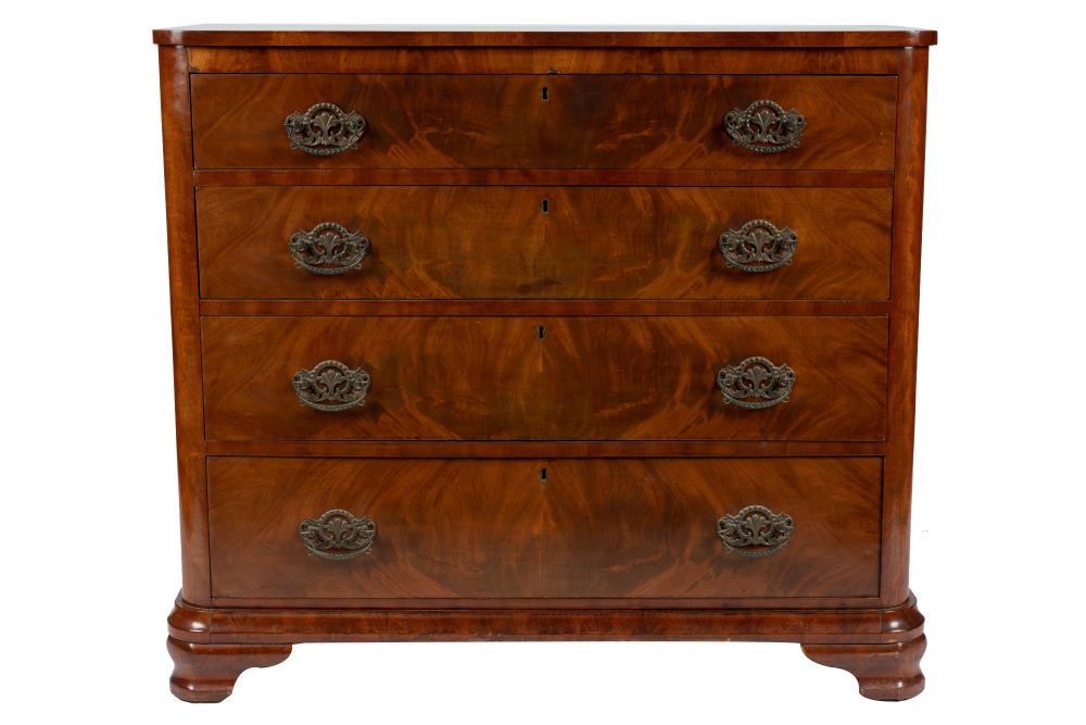 FRENCH MAHOGANY CHEST OF DRAWERS19th
