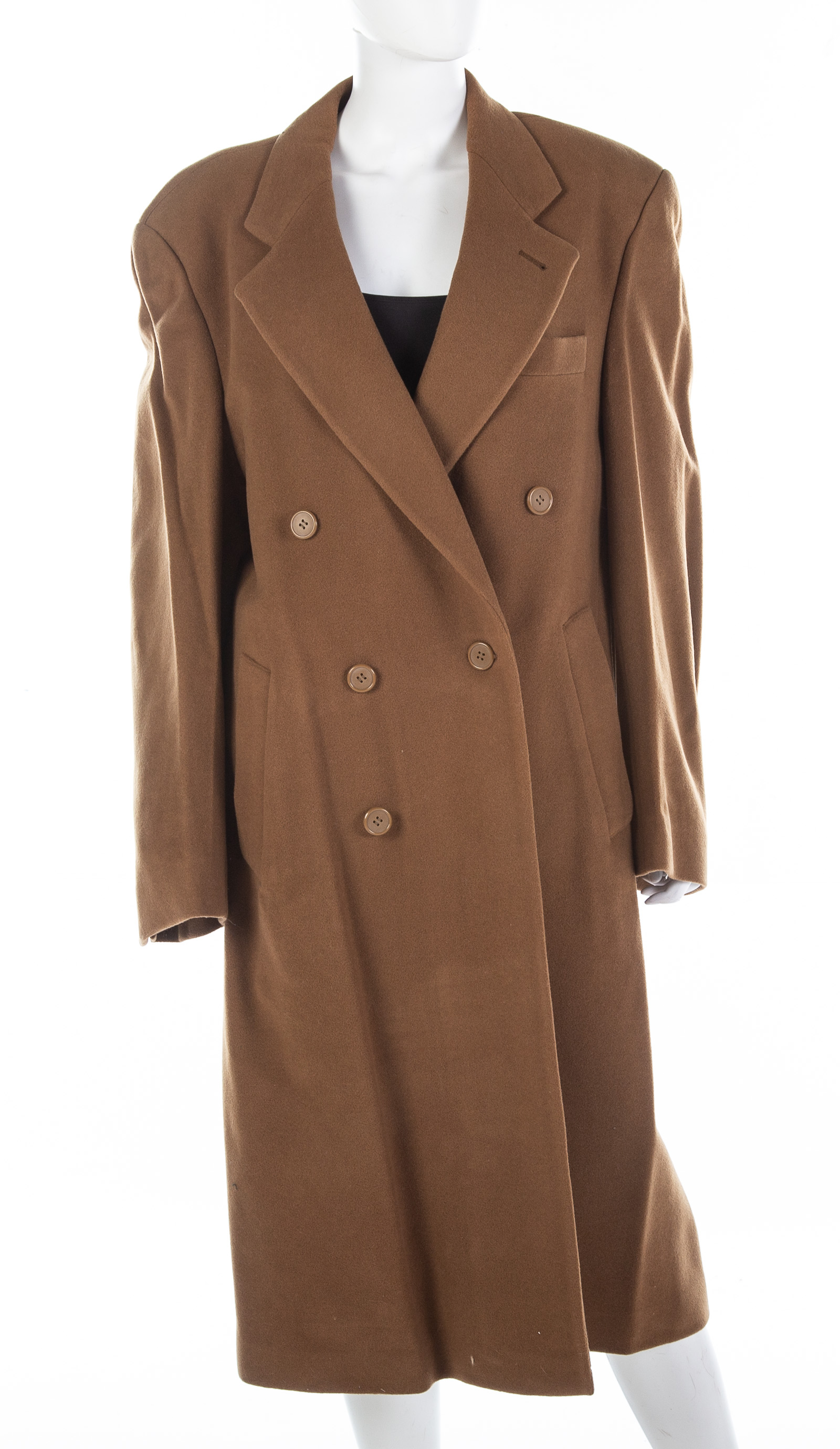 MEN'S CAMEL WOOL AND CASHMERE COAT