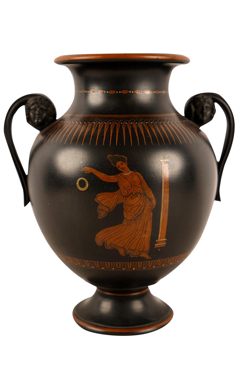 GREEK-STYLE RED-FIGURE POTTERY VASEmodern