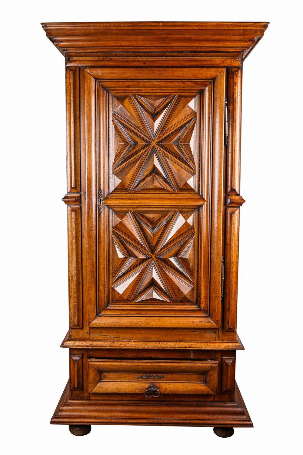 CONTINENTAL CARVED WALNUT CABINETwith 337524