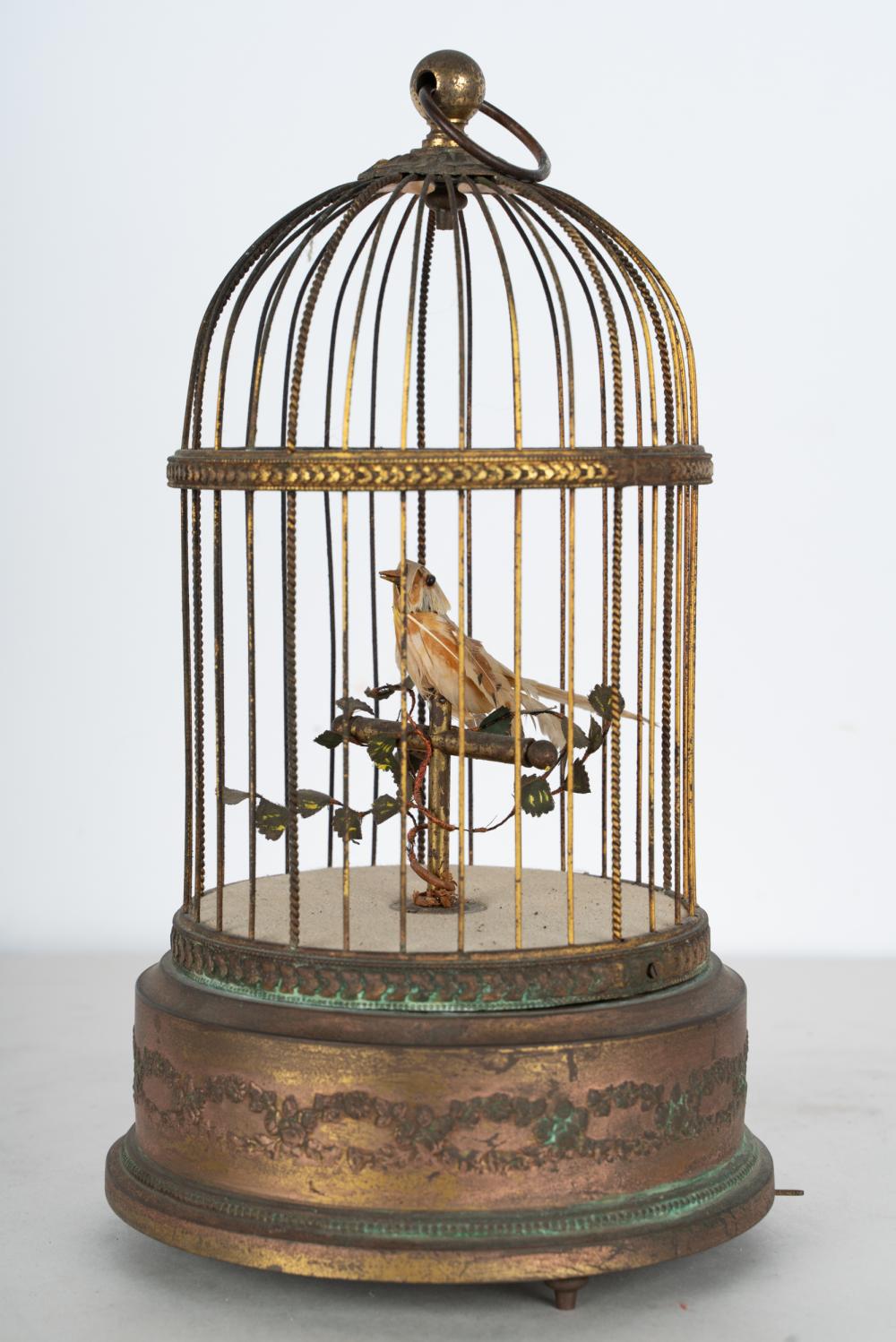 FRENCH GILT METAL BIRDCAGE AUTOMATONProvenance  337542