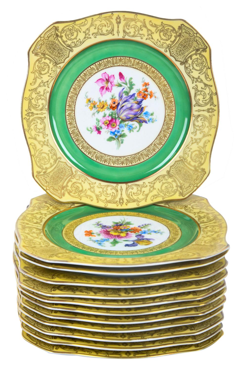 SET OF BAVARIAN PORCELAIN DESSERT PLATESeach