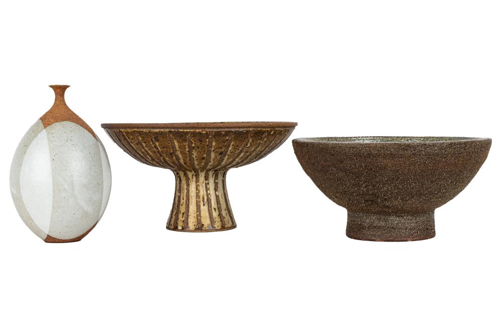 THREE PIECES OF CONTEMPORARY CERAMIC