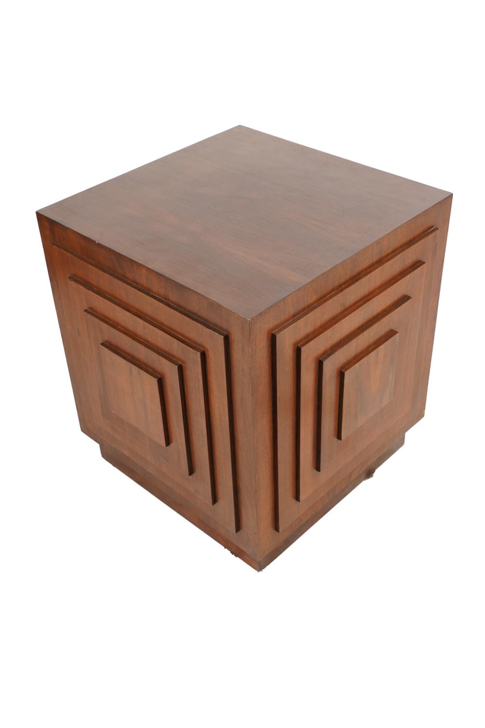 WALNUT PEDESTALin the style of 33763c