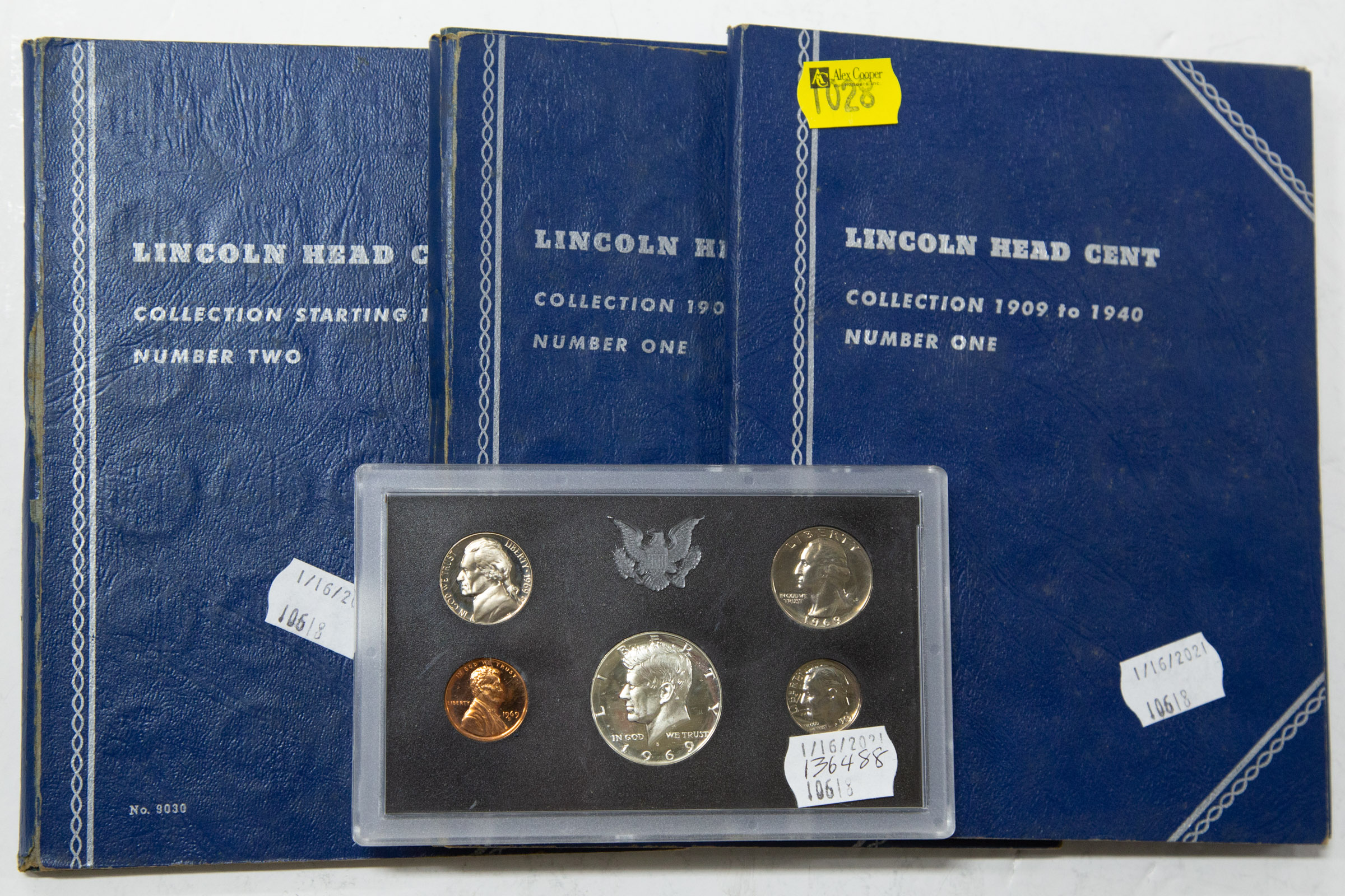 THREE LINCOLN SETS & 1969-S PROOF