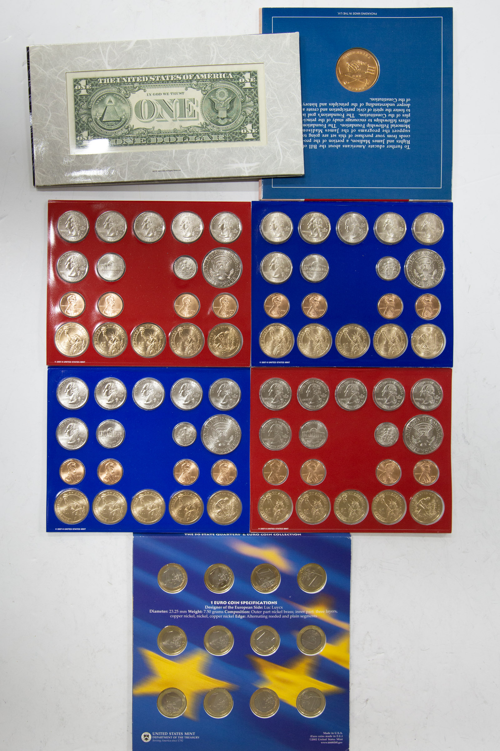 U.S MINT MATERIAL INCLUDING MILLENIUM