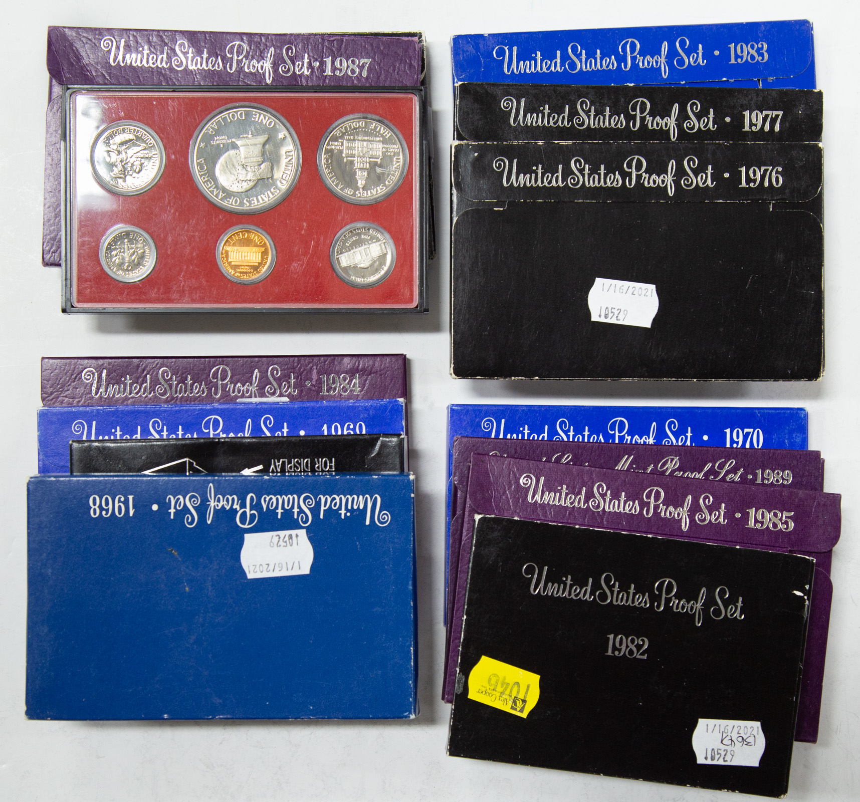 14 U.S. PROOF SETS 1968, 1969, 1970,