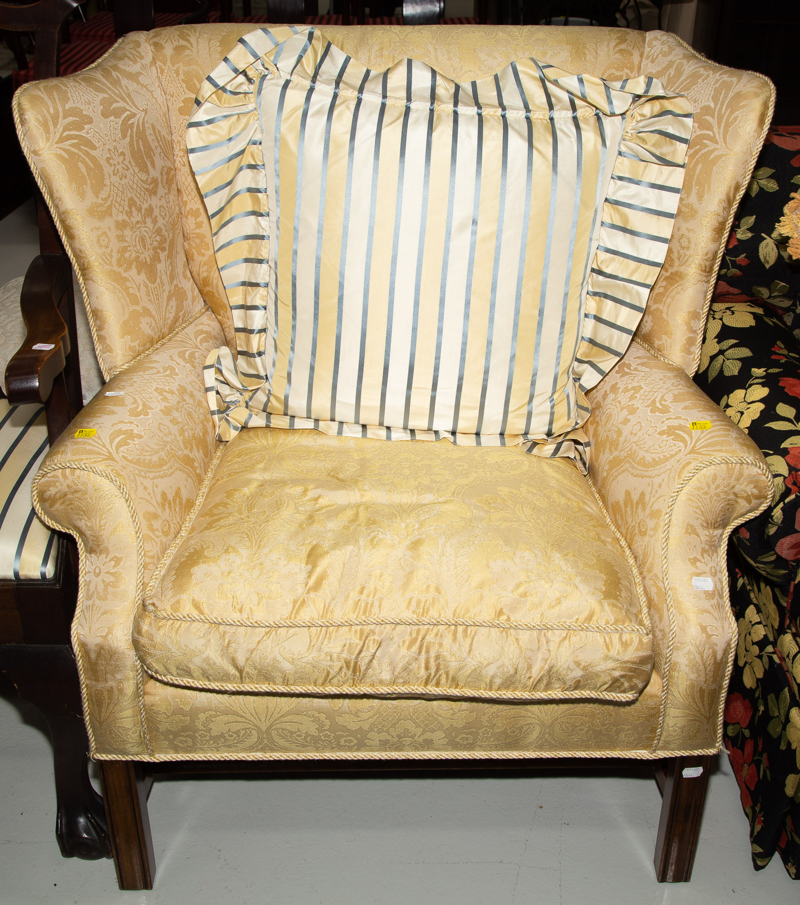 CHIPPENDALE STYLE WINGBACK CHAIR