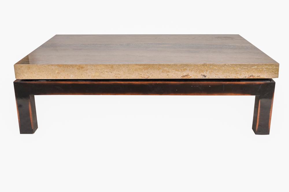 LACQUERED MARBLE TOP COFFEE TABLEmodern