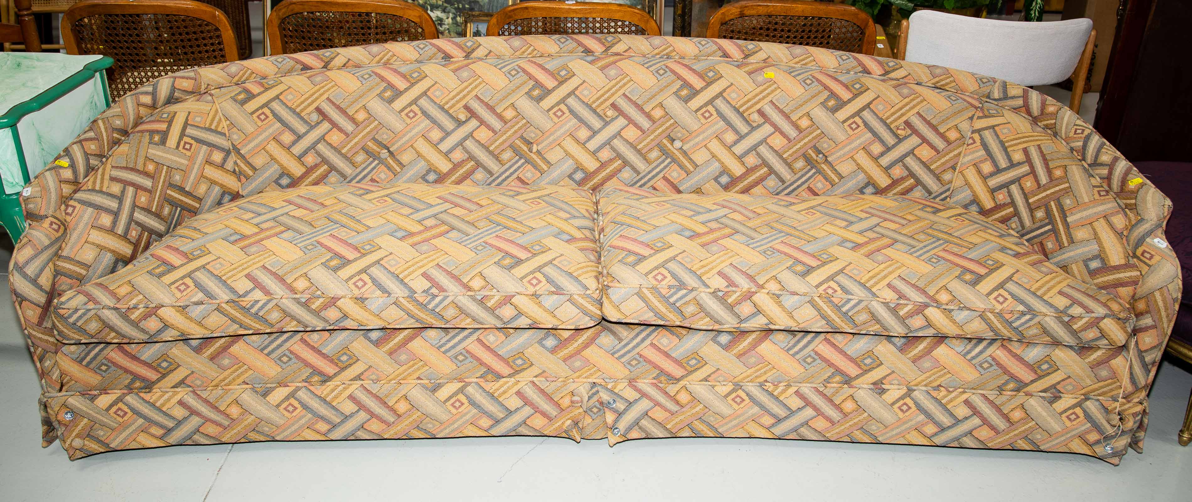 MODERN UPHOLSTERED SOFA With needlepoint