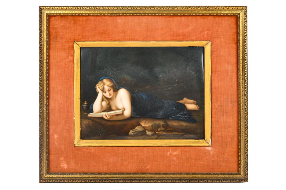 KPM PORCELAIN PLAQUE RECLINING 33780a