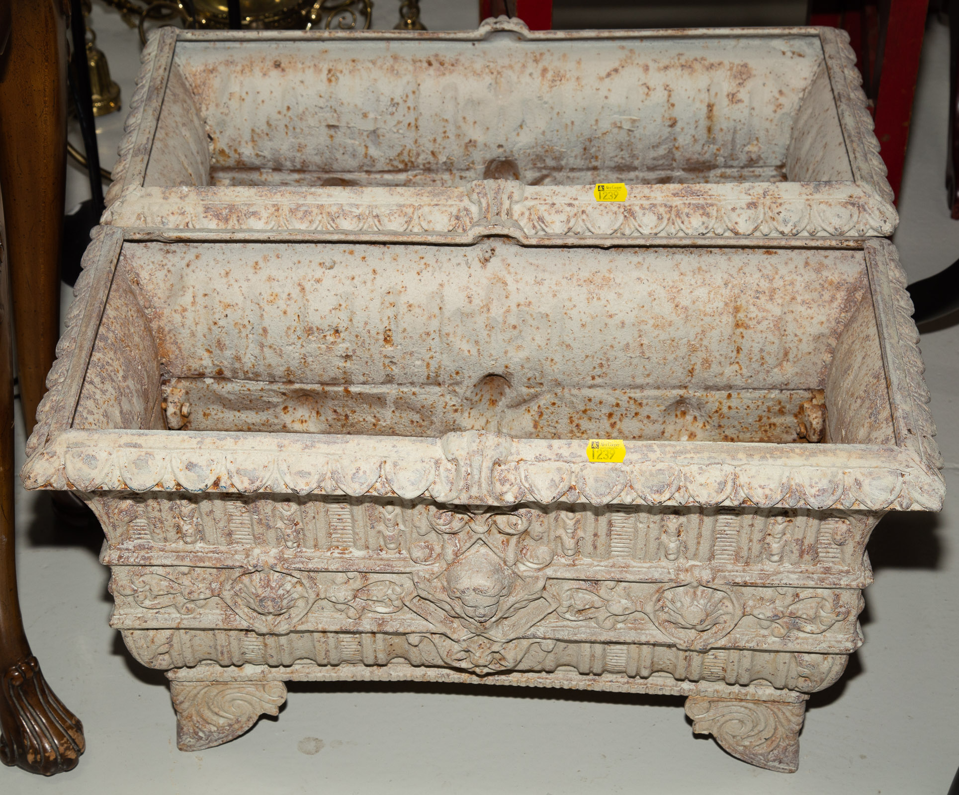 A PAIR OF NEO-GREC CAST IRON GARDEN