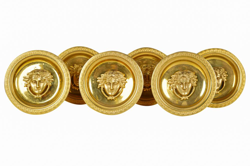 SET OF SIX GILT BRONZE CURTAIN 337882