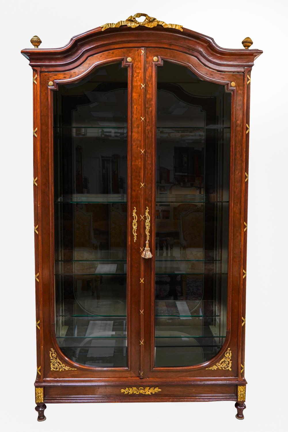 MAHOGANY ORMOLU MOUNTED DISPLAY