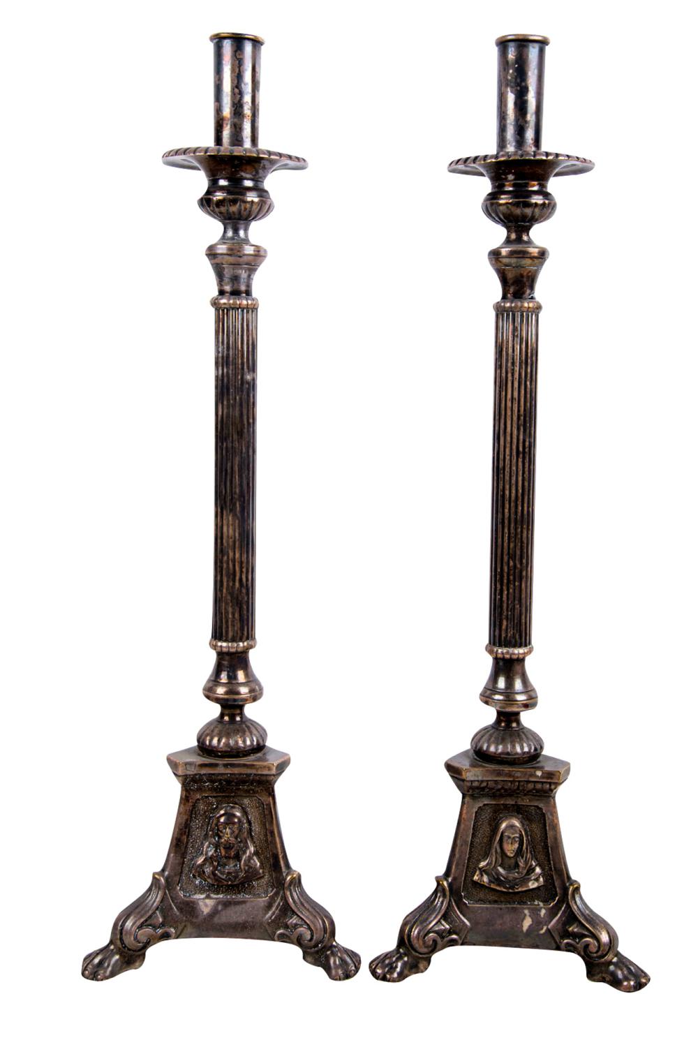 PAIR OF SPANISH COLONIAL SILVERPLATE 3378c0