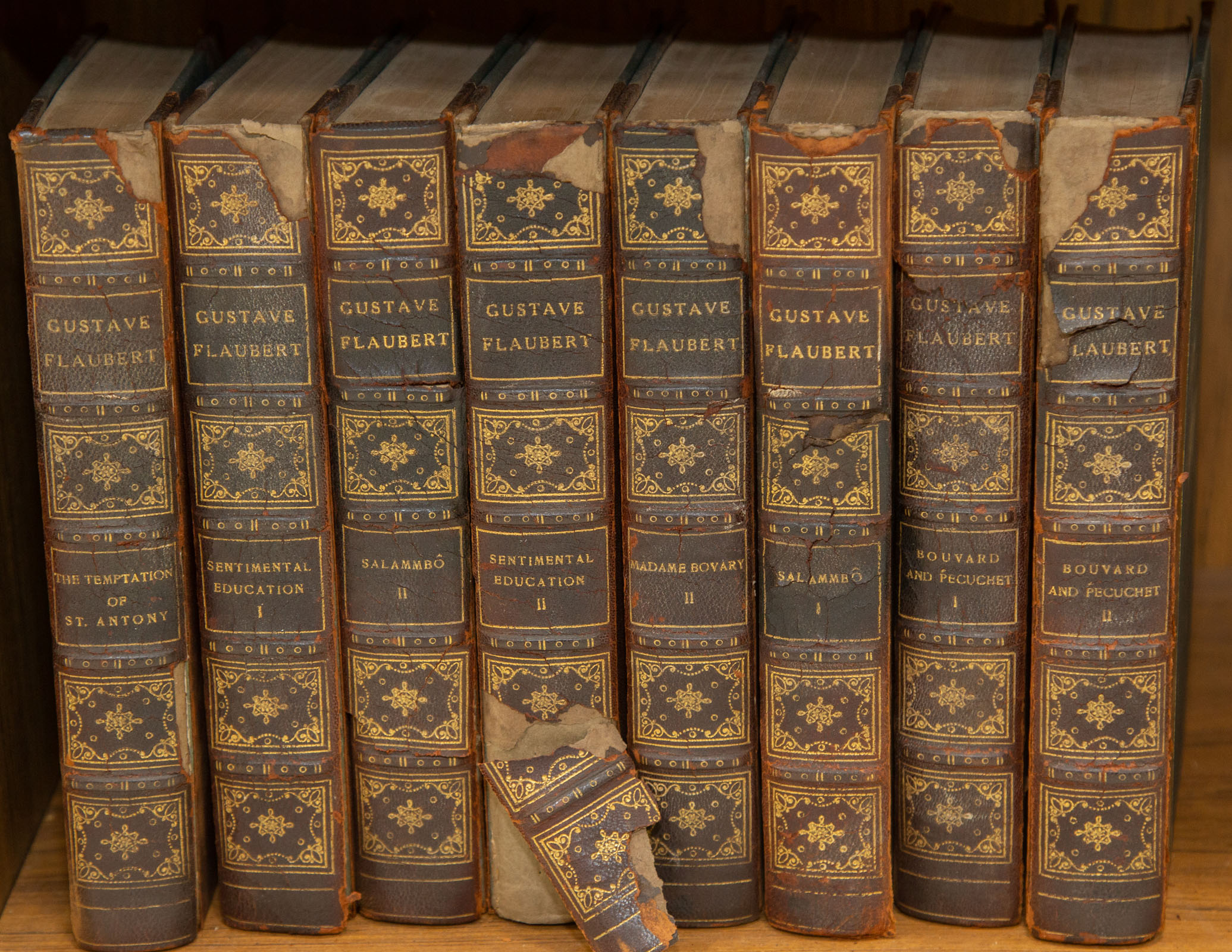 EIGHT VOLUMES OF THE WORKS OF GUSTAVE 3378d0