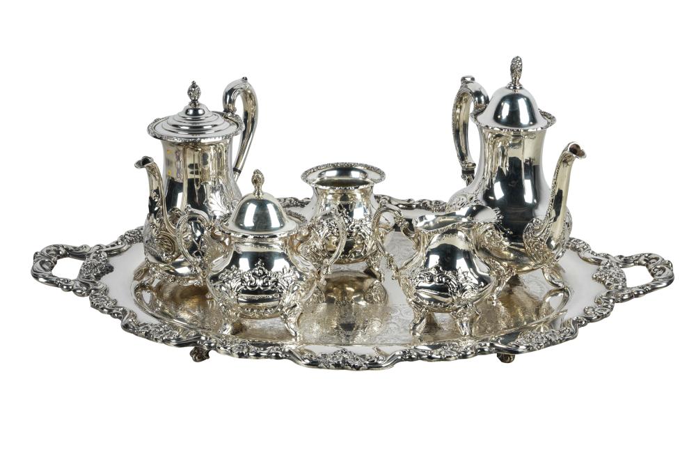 ASSEMBLED SILVERPLATE COFFEE SERVICEcomprising