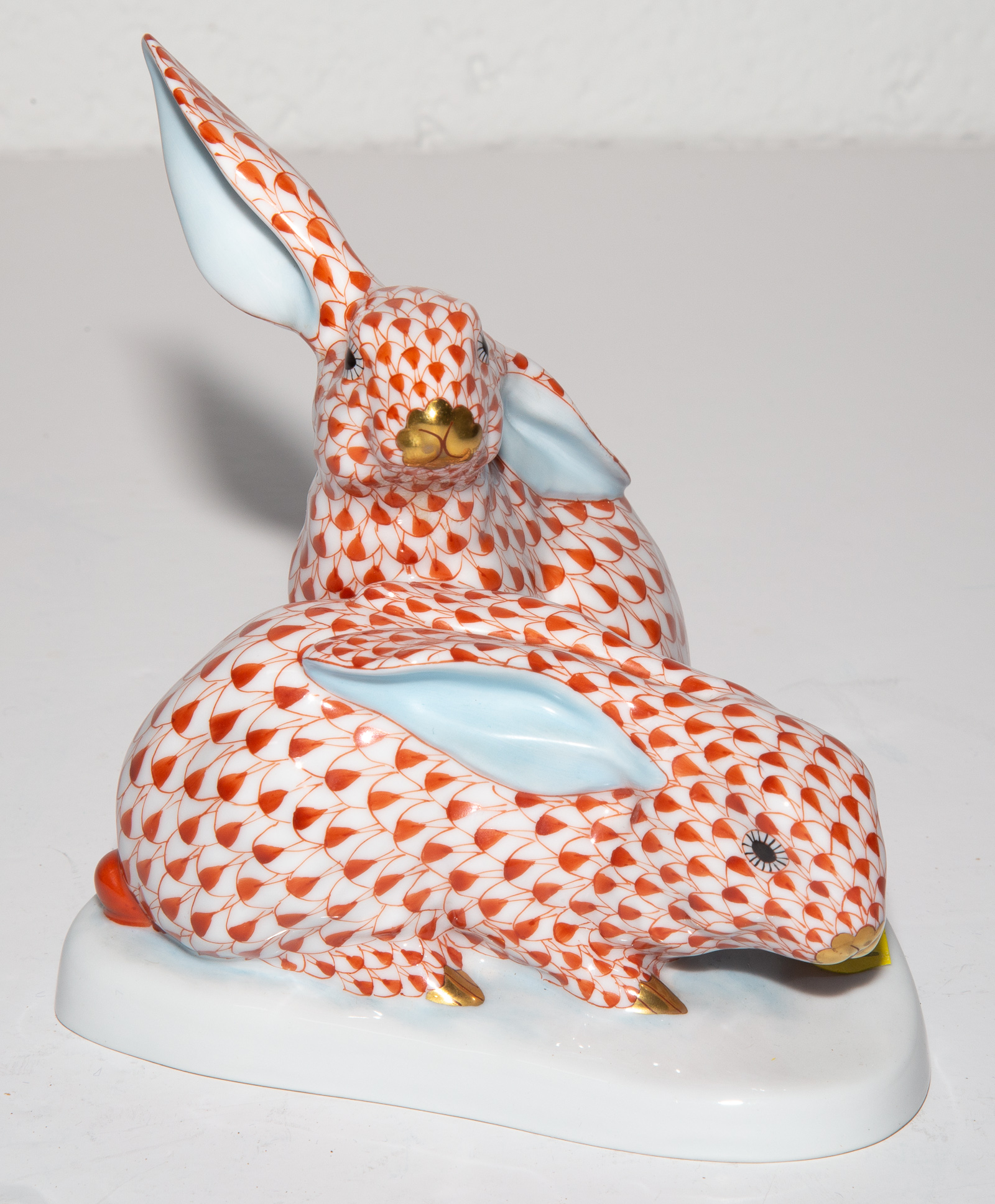 HEREND FIGURAL GROUP OF RABBITS