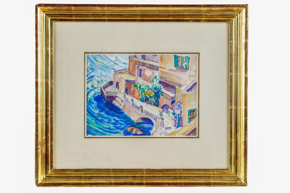 LUCY PIERCE (1887 - 1974): "NAPLES"watercolor