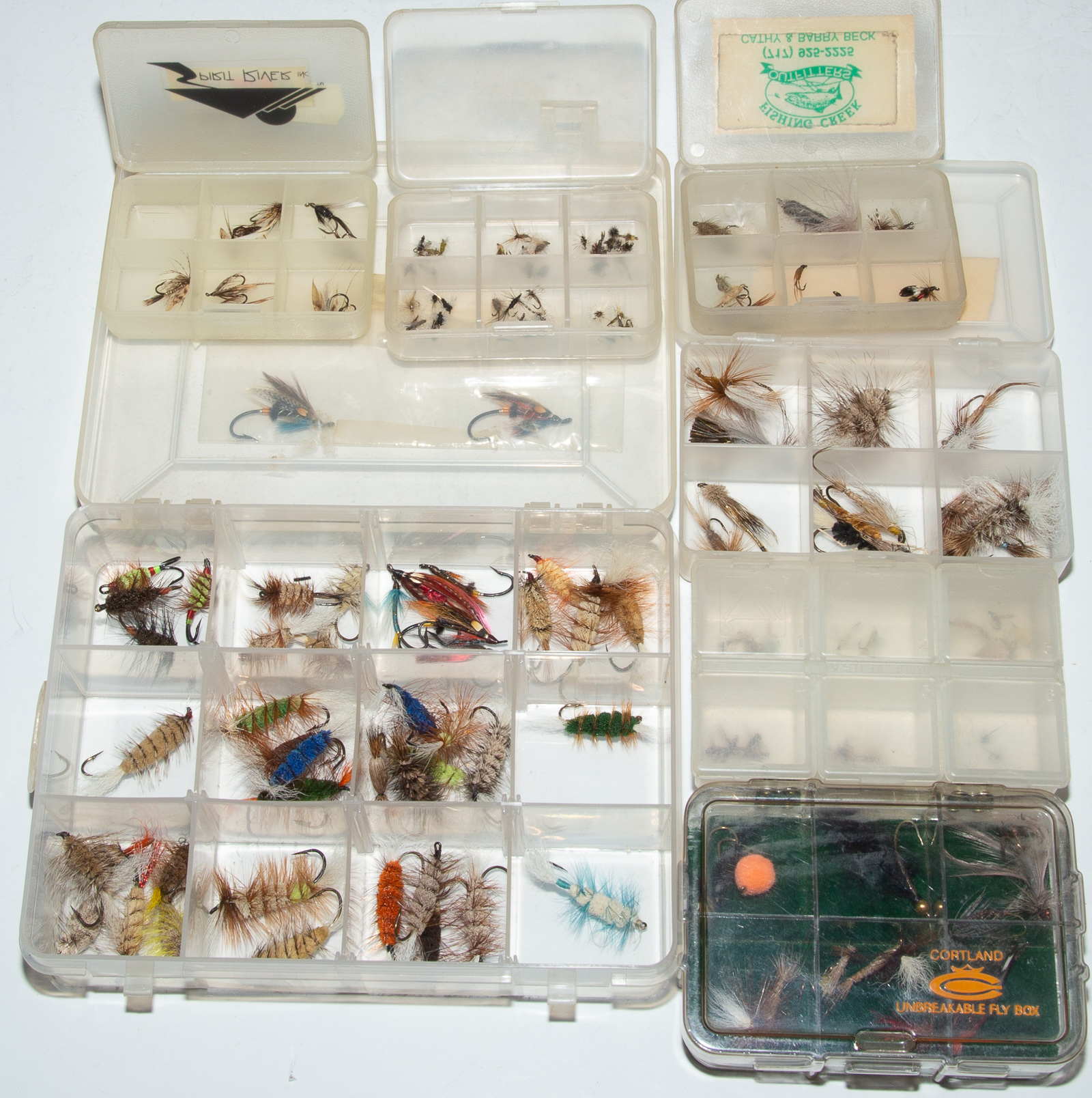 COLLECTION OF HAND-TIED TROUT FLIES