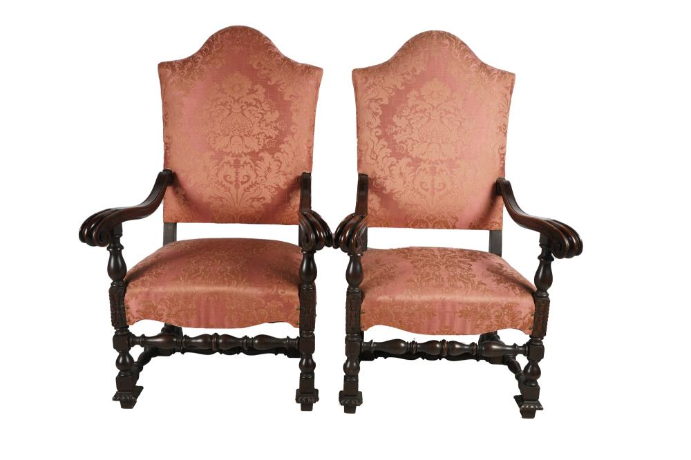 PAIR OF FLEMISH BAROQUE STYLE ARMCHAIRSwith 337a10