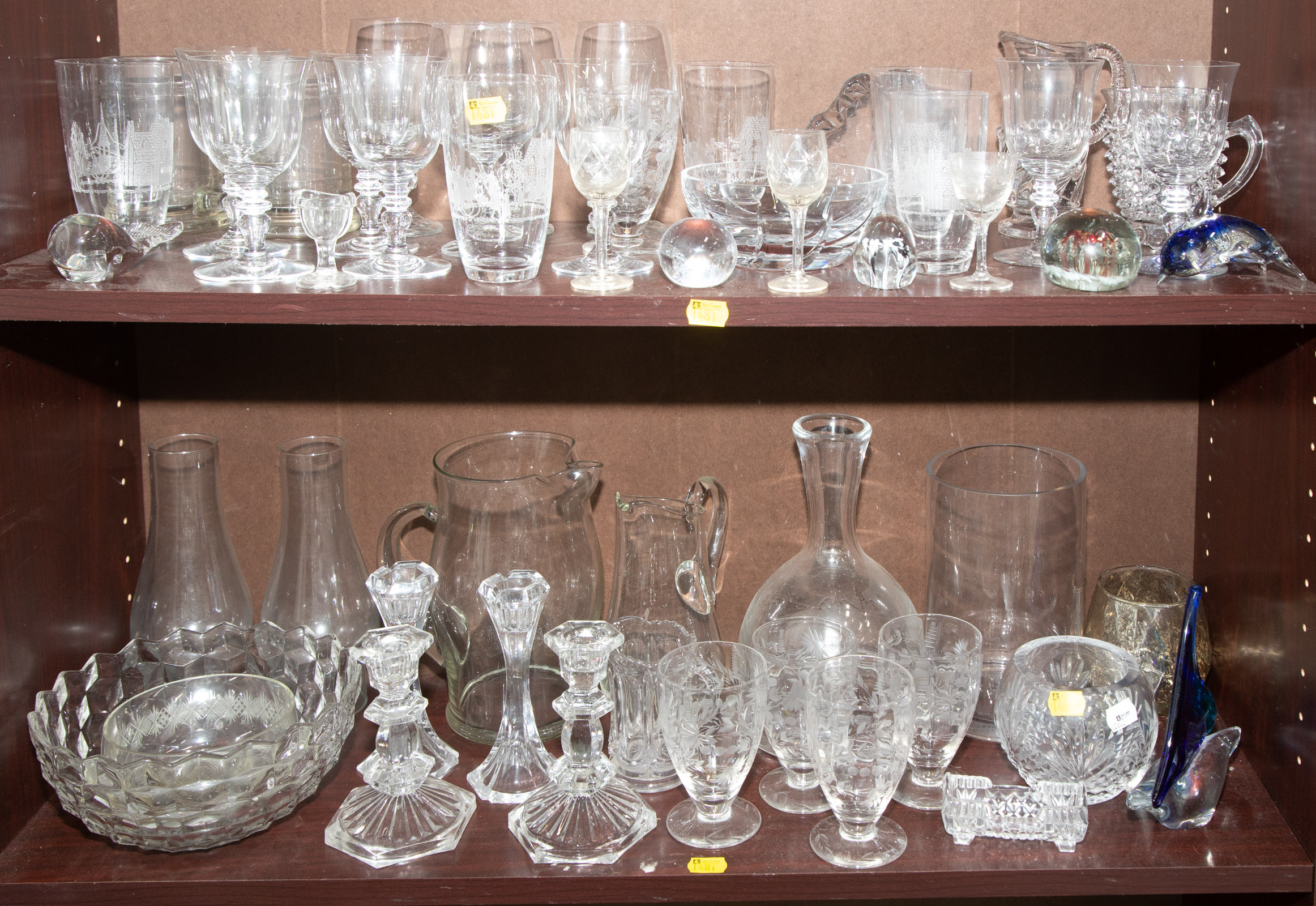 ASSORTED GLASS ITEMS Includes paper 337a39