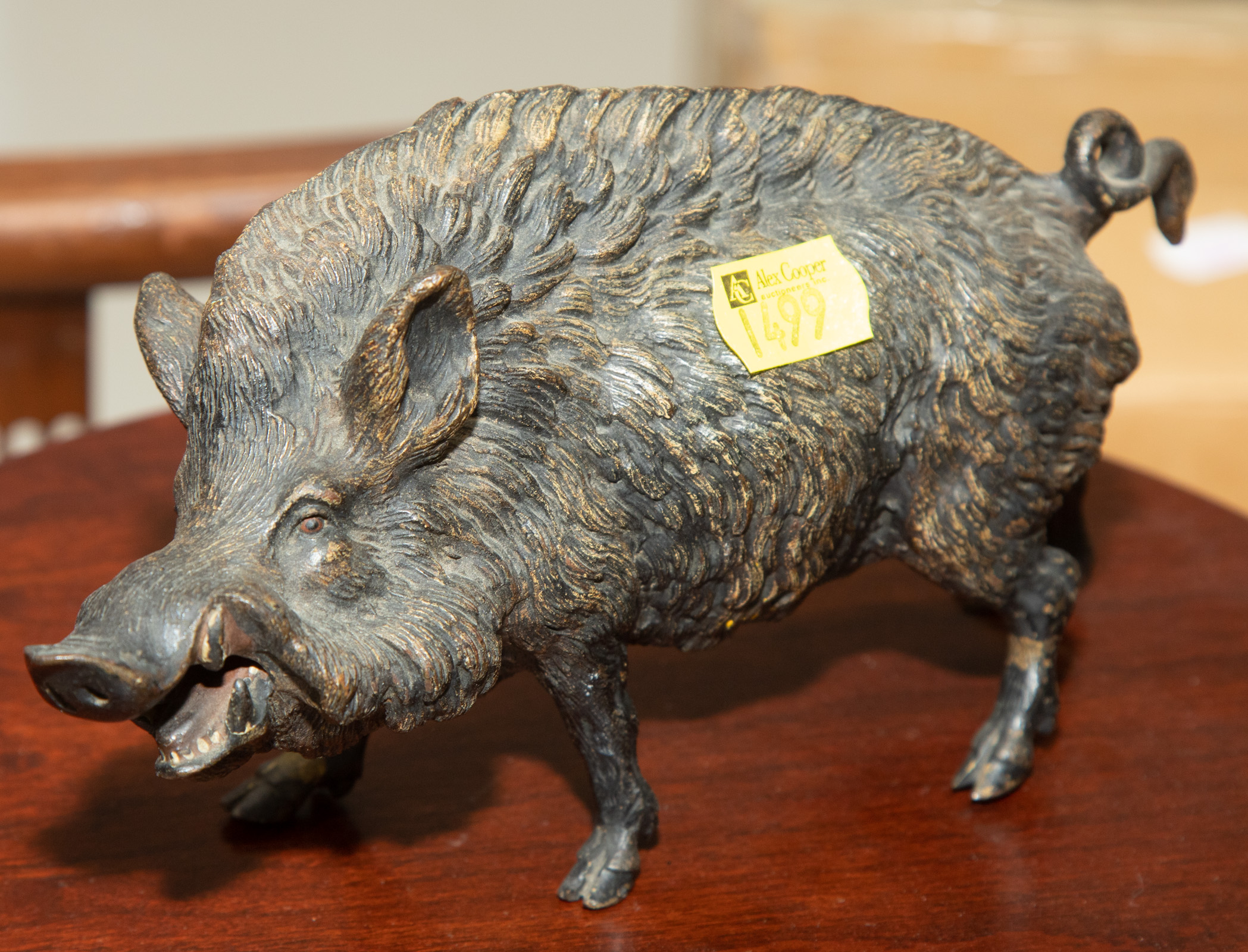 VIENNA COLD PAINTED BRONZE BOAR 337a4b